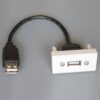 Adapter Mosaic 45x22,5 moduł USB na kablu gniazdo na gniazdo