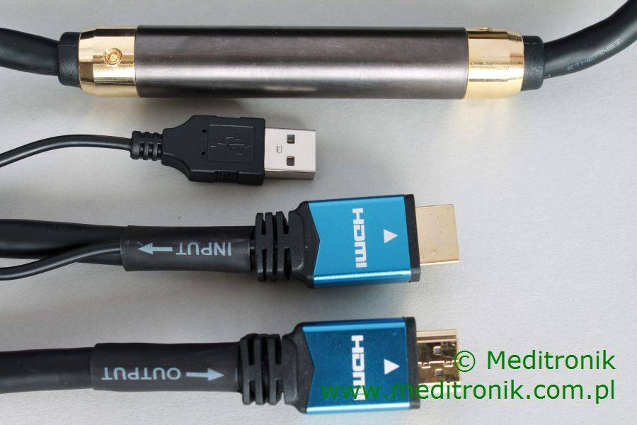 Kabel HDMI HDLink v1.4 wzmacniacz sygnału na USB długość 45m