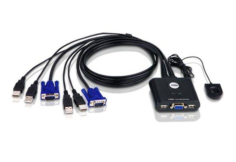 2-portowy przełącznik-przewód KVM USB