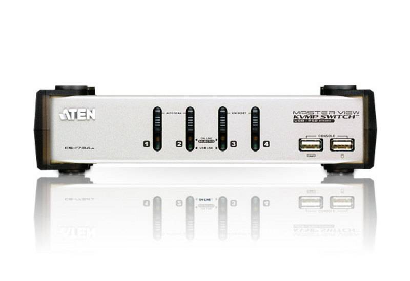 4-portowy przełącznik PS/2-USB VGA/Audio KVMP™