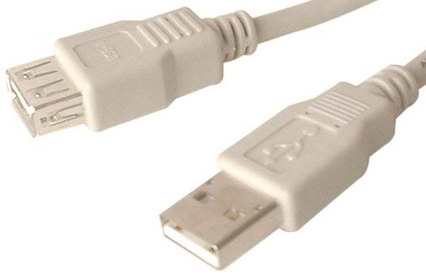 Kabel USB 2.0 wtyk A na gniazdo A długość 3m przedłużacz
