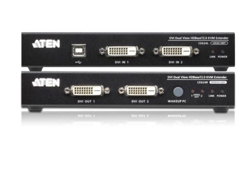 Ekstender USB DVI Dual HDBase™ 2.0 KVM (1920 x 1200 przy 100 m lub 150 m)- ATEN CE624