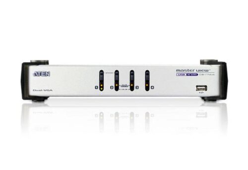 Dwumonitorowy, 4-portowy przełącznik USB VGA/Audio KVMP™- ATEN CS1744