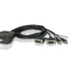 2-portowy przełącznik USB kabla DVI KVM ze zdalnym selektorem portu- ATEN CS22D 2-portowy przełącznik USB kabla DVI KVM ze zdalnym selektorem portu- ATEN CS22D
