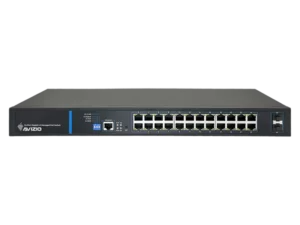 Zarządzalny przełącznik l2 (switch) 24 porty rj45 poe+ 1gb/s + 2 porty sfp uplink 1gb/s + 1 port konsolowy rj45 (budżet mocy 250w) AVIZIO