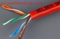 Kabel miedziany Belden U/UTP kat.5e drut PVC skrętka 305m czerwony