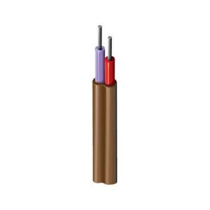 kabel nieekranowany 1 para drut 20AWG , FEP, brązowy, 30m