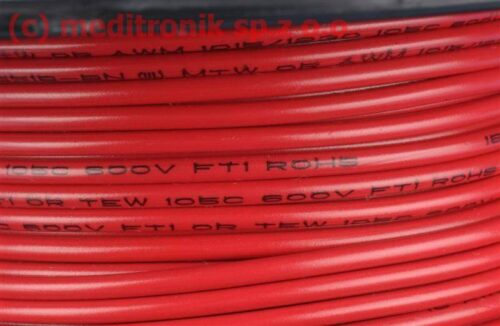 Przewód linka 18 AWG, UL 1015 600V,105C, PVC,czerwony, 30m