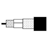 Kabel koncentryczny 50 Ohm,drut miedziany 2,62mm, PE, 100m