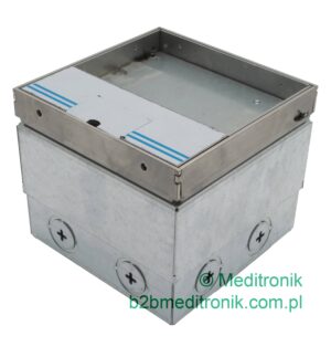 Puszka podłogowa (floorbox) 12m (45x45) regulowana głębokość, do podłogi technicznej (wylewka opcjonalnie) ALANTEC