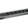 IT listwa zasil. PDU Basic 1HE 19" 8x gn.Schuko 1xprzeł. zas.2m jasnoszara (333.400)