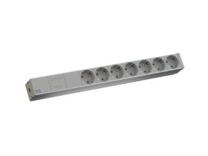 IT listwa zasil. PDU Basic 1HE 19" 7x gn.Schuko filtr zas. 2m jasnosz./srebr. (333.406)