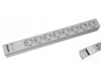 IT listwa zasil. PDU Basic 1HE 19" 8x gn.Schuko 1xzacisk zas. 2m szara (333.416)