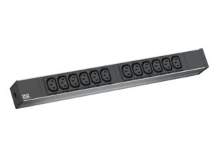 IT listwa zasil. PDU Basic 1HE 19" 12x IEC320 C13 zas. 2m cz./cz. z rygl. (333.616)