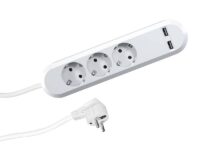 SMART listwa zasil. USB 3x gn.Schuko, 230V/16A 2x ładow. USB maks. 3,1A (381.801)