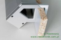 DESK2 listwa zasilająca 4M, 3x 230V + 1x pusty moduł, kolor stal nierdzewna, Bachmann 902.404