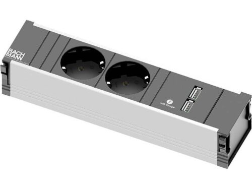 CONI 3M listwa zasilająca 3-modułowa, 2x 230V(schuko) + 1x ład. USB-A, Bachmann 912.0156