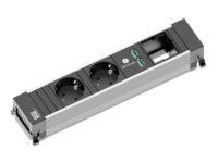 POWER FRAME listwa zasil. 4x: 2x gn.Schuko 1x ład.USB 1x wolne miejsce zas. 0,2m GST18 (916.0514)