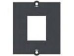 Ramka modułowa inform. mocow. metal. 1xKeystone czarna (917.062)