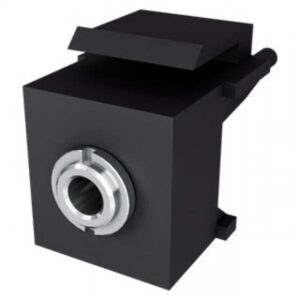 Kabel mini jack/mini jack 3,5mm Stereo z mocow. Keystone przewód 0,1m czarny (917.157)