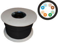 Kabel u/utp typu linka kat.5e pvc 4x2x26/7awg 100m czarna ALANTEC