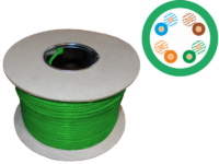 Kabel u/utp typu linka kat.5e pvc 4x2x26/7awg 100m zielona ALANTEC