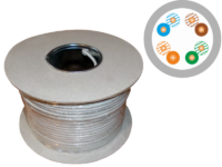 Kabel u/utp typu linka kat.5e pvc 4x2x26/7awg 100m szara ALANTEC