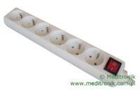 Listwa zasilająca 6 gniazd z wyłącznik wyjście na kabel Listwa zasilająca 6 gniazd z wyłącznik wyjście na kabel