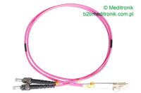 Patchcord światłowodowy LC-ST 50/125 OM4 MM duplex 1m Patchcord światłowodowy LC-ST 50/125 OM4 MM duplex 1m