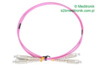 Patchcord światłowodowy SC-SC 50/125 OM4 MM duplex 1m