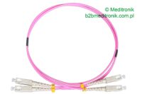 Patchcord światłowodowy SC-SC 50/125 OM4 MM duplex 1m Patchcord światłowodowy SC-SC 50/125 OM4 MM duplex 1m