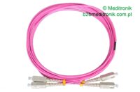 Patchcord światłowodowy SC-SC 50/125 OM4 MM duplex 5m Patchcord światłowodowy SC-SC 50/125 OM4 MM duplex 5m