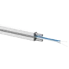 Fo kabel światłowodowy os2 ftth płaski sm 2j 9/125 lsoh biały, wzmocnienie dwoma prętami stalowymi 1000m - ALANTEC
