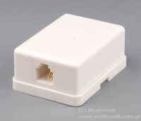 Gniazdo telefoniczne natynkowe 1xRJ11 6P4 Gniazdo telefoniczne natynkowe 1xRJ11 6P4