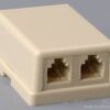 Gniazdo telefoniczne natynkowe 2xRJ11 6P4