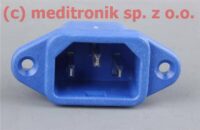 Złącze C14 zatrzask przykręcane na panel otwór 19,5x27mm Złącze C14 zatrzask przykręcane na panel otwór 19,5x27mm