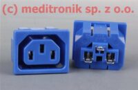 Z艂膮cze C13 z zatrzaskiem na panel wciskane na zatrzask Z艂膮cze C13 z zatrzaskiem na panel wciskane na zatrzask