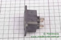 Złącze żeńskie C19 na panel przykręcane wymiary 54x34x34,1mm