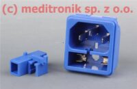 Gniazdo m臋skie C14 na panel wciskane z bezpiecznikiem Gniazdo m臋skie C14 na panel wciskane z bezpiecznikiem