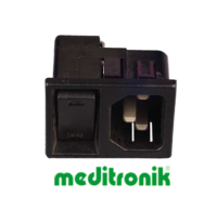 Gniazdo m臋skie C14 na panel z wy艂膮cznikiem Gniazdo m臋skie C14 na panel z wy艂膮cznikiem