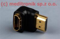 Złącze kątowe HDMI wtyk/gniazdo.