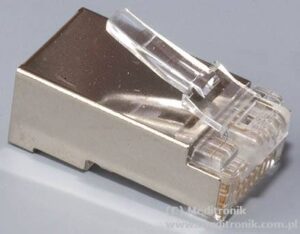 Wtyk rj45Utp kat.6 poe+, beznarzędziowy na "gruby" drut 22-24 awg ALANTEC