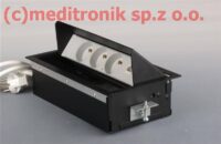 Uchylna kaseta montaż w blacie biurka 4 lub 6 modułowa