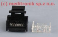 Moduł keystone gniazdo RJ12 UTP kat.3 czarne montaż pionowy Moduł keystone gniazdo RJ12 UTP kat.3 czarne montaż pionowy