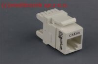 Moduł keystone gniazdo RJ45 UTP kat.6a białe montaż poziomy