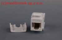 Moduł keystone gniazdo RJ45 UTP kat.6 białe