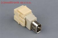 Modu艂 keystone FIREWIRE 6 pin gniazdo na gniazdo ivory Modu艂 keystone FIREWIRE 6 pin gniazdo na gniazdo ivory
