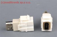 Modu艂 keystone FIREWIRE 6 pin gniazdo na gniazdo kolor bia艂y Modu艂 keystone FIREWIRE 6 pin gniazdo na gniazdo kolor bia艂y