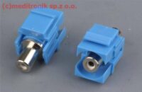 Modu艂 keystone RCA gniazdo na gniazdo kolor niebieski Modu艂 keystone RCA gniazdo na gniazdo kolor niebieski