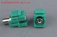 Modu艂 keystone RCA gniazdo na gniazdo kolor zielony Modu艂 keystone RCA gniazdo na gniazdo kolor zielony